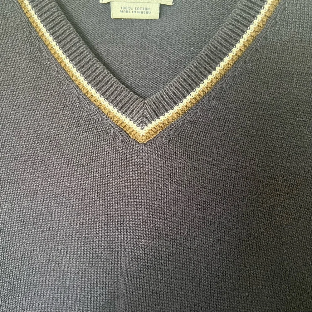 J. Crew Men's Navy V-Neck Sweater